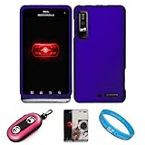 Magic Blue 2 Piece Protective Snap-On Hard Case Cover for Motorola Droid 3  ....