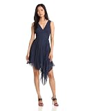 maxandcleo Womens V-Neck Ruffle Dress