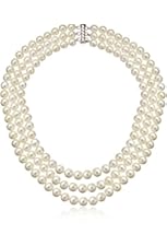 Sterling Silver 3-Row Freshwater Cultured Pearl Strand (7-7.5mm)