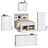White Monterey Bookcase Headboard Bedroom Set Size: Twin