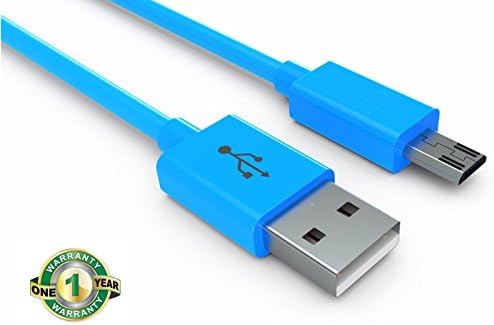 Full Cable Samsung OEM Universal 5-Feet Micro USB Charging Data Cable for Samsung Galaxy S3/S4/Note 2 and Other Smartphones - Non-Retail Packaging - 3 Feet Long Blue