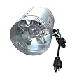 LED Wholesalers GYO2402 6-Inch 240 CFM Air Duct Inline Hydroponic Booster Fan