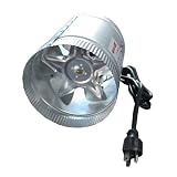LED Wholesalers GYO2402 6-Inch 240 CFM Air Duct Inline Hydroponic Booster Fan