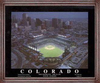 Buy Colorado Rockies - Coors Field - Framed 26x32 Aerial Photograph by FansEdge
