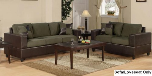 2 Pieces Sofa Set in Sage Finish by Poundex