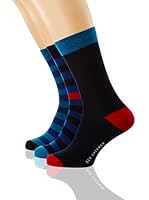 Ben Sherman Pack x 3 Calcetines Kinder Scout (Azul / Turquesa / Azul Marino)