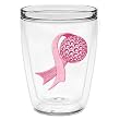 Pink Ribbon (Golf) 16 oz Insulated Beverage Tumbler, Clear