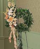 Peach Comfort Funeral Wreath