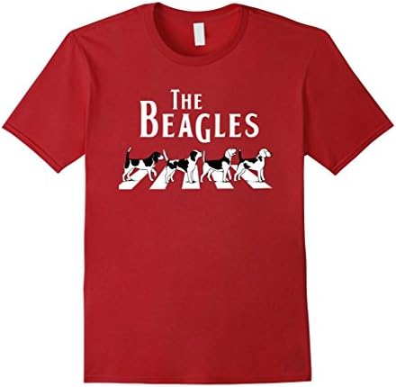 Men's "The Beagles" Stylized T-Shirt XL Cranberry