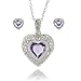 Sterling Silver Genuine Amethyst Diamond Accent title=