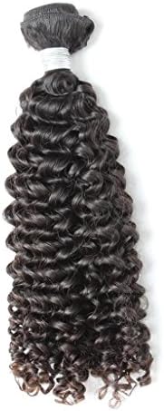 Wleec Beauty 1 Bundle Top Quality Brazilian Virgin Curly Hair, Natural Color Raw Unprocessed 100% Virgin Human Hair Weave 20 Inches