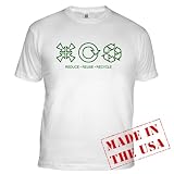 Reduce Reuse Recycle Earth day Fitted T-Shirt by CafePress