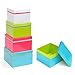 Xonex Linea Nesting Boxes, Set of 4 Nested Gift Boxes, Largest 5-1/8 Inches, Smallest 4-Inch, 1 Set of 4 Nested Boxes (20120)