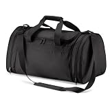 Black sports bag, gym bag, sports holdall weekend bag