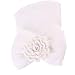 Newborn Hospital Hat, Misaky Newborn Baby Hats With Pretty Bow Flower Pearl (Free, White)