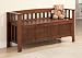 Somerton Wooden Storage Bench in Golden Brown