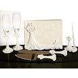 Bride and Groom Calla Lilys Wedding Set: Guest Book, Pen Set, Cake Serving... by Unknown