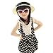 Urparcel Girls Chiffon Dots One Piece Dress Tunic Skirts Ruffled Sleeveless 1-6y
