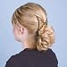 Criss Cross Skinny Large Brown Double Comb Hair Clip by HairZing