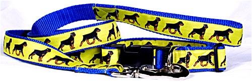 Designer Rottweiler Dog Leash - Red Rottweiler Leash - Four Feet Long - Made in USA