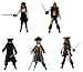 Pirates of the Caribbean Fremde Gezeiten 5er Set Actionfiguren Angelica, Gibbs, Blackbeard, Captain Barbossa und Jack Sparrow, 10cm
