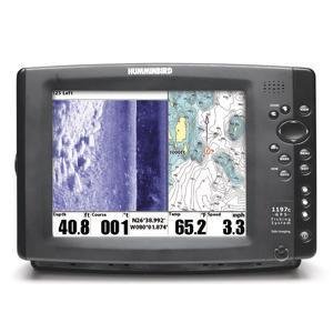 HUMMINBIRD 1197CSI COMBO 10   SIDESCAN PRELOADED W TRANSDUCE   NAVIGATION   GPS FISH PLOT