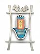 Ani Ledodi Framed Wall Hamsa, Blue (W4" H6" )