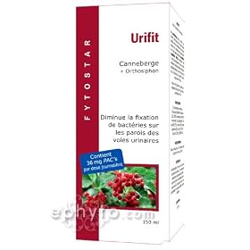 Fytostar - Urifit canneberge et orthosiphon - 150 ml flacon - Protection des voies urinaires et �lim