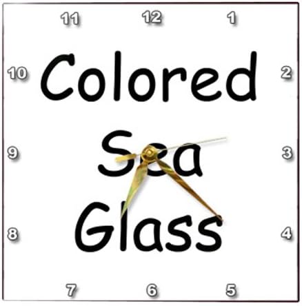 Florene Blue and Seafoam Green Sea Glass Wall Clock, 10 by 10-Inch