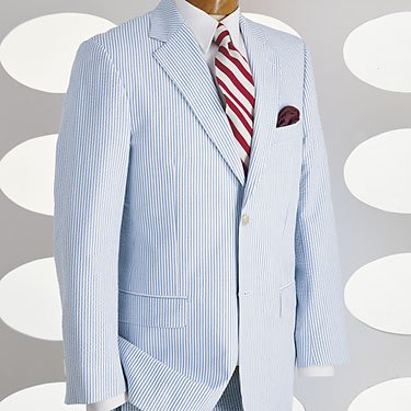 Two Button Seersucker Suit Jacket