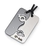 Queer as Folk Stainless Steel Yin-Yang Tag w/ Male Insignias
