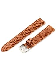 Hadley-Roma Womens LSL715RS 180 18-mm Light Tan Genuine Java Lizard Watch Strap