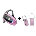 Motorola H350 Bluetooth Headset - Special Edition Pink with accessory kit for V3 RAZR - Matching Carry Case for V3 + MORE...