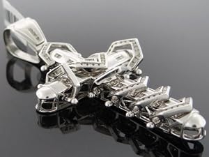 Designer Hip Hop Men's Cross Charm Pendant 14k White Gold 2.75ct Diamond RUP-38W
