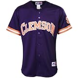 Russell Clemson Tigers Purple Replica Baseball Jersey