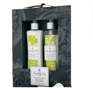 Upper Canada Soap And Candle Freshly Cut Bow Tie Boxed Gift Set With Silky Hand & Body Lotion And Hand & Body Gelee Sweet Pea Infused With Quince