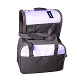 Twin Pet Carrier Dog Cat Bag Tote Purse w Wheels 11CP DP