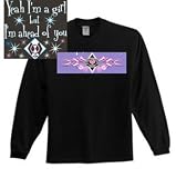 Snowgirl - Yeah I am a Girl Snowmobile Snowboard tee, NAVY, MEDIUM