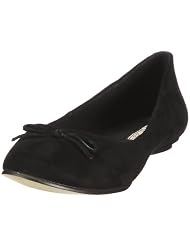 Buffalo London 206-5155-1 KID SUEDE BLACK 01 87089 Damen Ballerinas