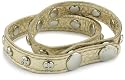 Rebecca Minkoff Exclusive Double Wrap Screw Gold Metallic Bracelet