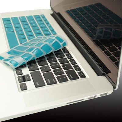 UHURU ® Keyboard Cover For Apple Macbook Pro 15.4" 15 Inch Aluminum Unibody with Retina Display Screen A1398 / Silicone keyboard Cover skin (LATEST VERSION / Release June 2012) (AQUA BLUE)