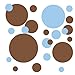 RoomMates Just Dots Blue and Brown Peel and Stick Wall Decals
