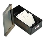 UNIVERSAL PRODUCTS / Steel covered business card file, 600-card cap., 24 guides, black/walnut/smoke / UNV00600 / Sold as 1 Each / Mfr Part # 00600 \*/ Steel covered business card file, 600-card cap.,