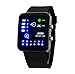 BesWLZ Technological Sense Binary Digital LED Waterproof Unisex Sports Wrist Watches Black
