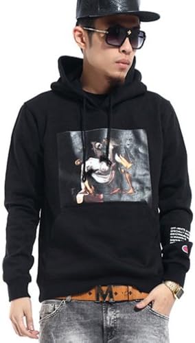 Pizoff Unisex Digital Fashion Graphic Printing Sweater Hoodies Y0306