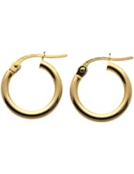9ct Yellow Gold Classic Hoop Earrings