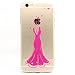iPhone 6 Case, iPhone 6s Case, JAHOLAN Amusing Whimsical Designs Clear TPU Soft Case Rubber Silicone Skin Cover for Normal 4.7 inches iPhone 6/6s - Full Dress Girl