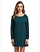 ROMWE Women's Round Neck Long Sleeve Casual Shift Work Wear Dress