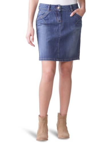 TOM TAILOR Damen Rock (mini) 55116870070/denim pencil skirt, Gr. 36, Blau (1094) Preisvergleich