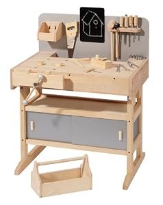 massive Werkbank von howa aus Hartholz incl. Werkzeugkiste und 32 tlg. Werkzeug 4900